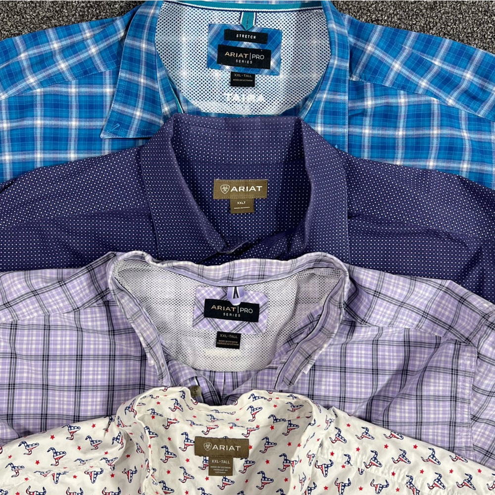 SOLD ariat XXL Tall Casual Button Down Shirts Bundle